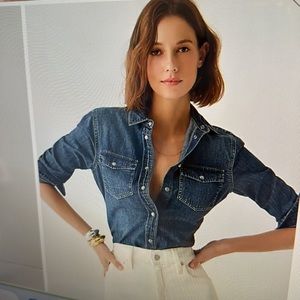 Jcrew slim denim shirt size 2